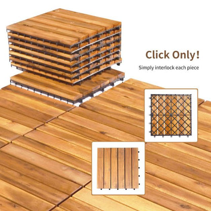27 PCS Interlocking Patio Deck Tile for Outdoor and Indoor Patio Garden Balcony
