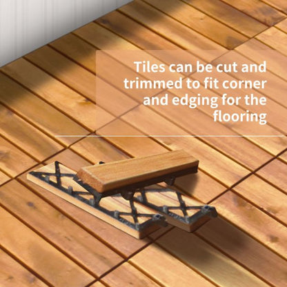 27 PCS Interlocking Patio Deck Tile for Outdoor and Indoor Patio Garden Balcony
