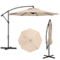 295 cm Patio Offset Umbrella with Easy Tilt Adjustment and Crossed Base