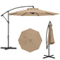 295 cm Patio Offset Umbrella with Easy Tilt Adjustment and Crossed Base
