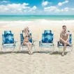 2-Pack Beach Chairs 5-Position Adjustable Folding Chair with Towel Bar