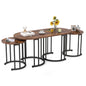 3-Piece Nesting Coffee Table Set 110cm Coffee Table with 2 Side Tables