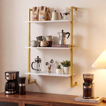 3-Tier Floating Shelf Wall Hanging Display Storage Rack for Living Room