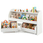 3-Tier Kids Toy Storage Organizer with 2 Rolling Drawers Bookcase for Kids Room