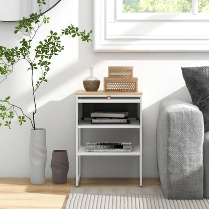 3-Tier Side Table with Storage Shelf for Living Room and Bedroom Set of 2