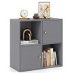 3-Tier Bookshelf with Dual Anti-Tipping Kits and 2 Cabinets