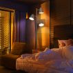 3-Bulb Floor Lamp with 3 E26 A19 Bulbs and Adjustable Lampshades