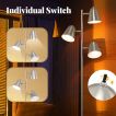 3-Bulb Floor Lamp with 3 E26 A19 Bulbs and Adjustable Lampshades