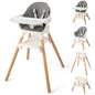 3 in 1 High Chairs for Babies and Toddlers with Foot Rest and Removable Double Tray