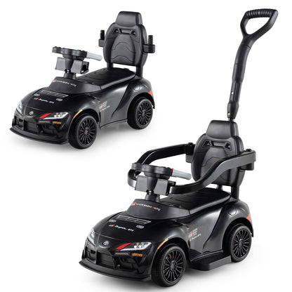 3 in 1 Ride on Push Car, Licensed Toyota Stroller Sliding Walking Car with Handle