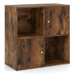 3-Tier Bookshelf with Dual Anti-Tipping Kits and 2 Cabinets