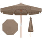 300 cm Scalloped Patio Umbrella Market Table Umbrella with Push Button Tilt