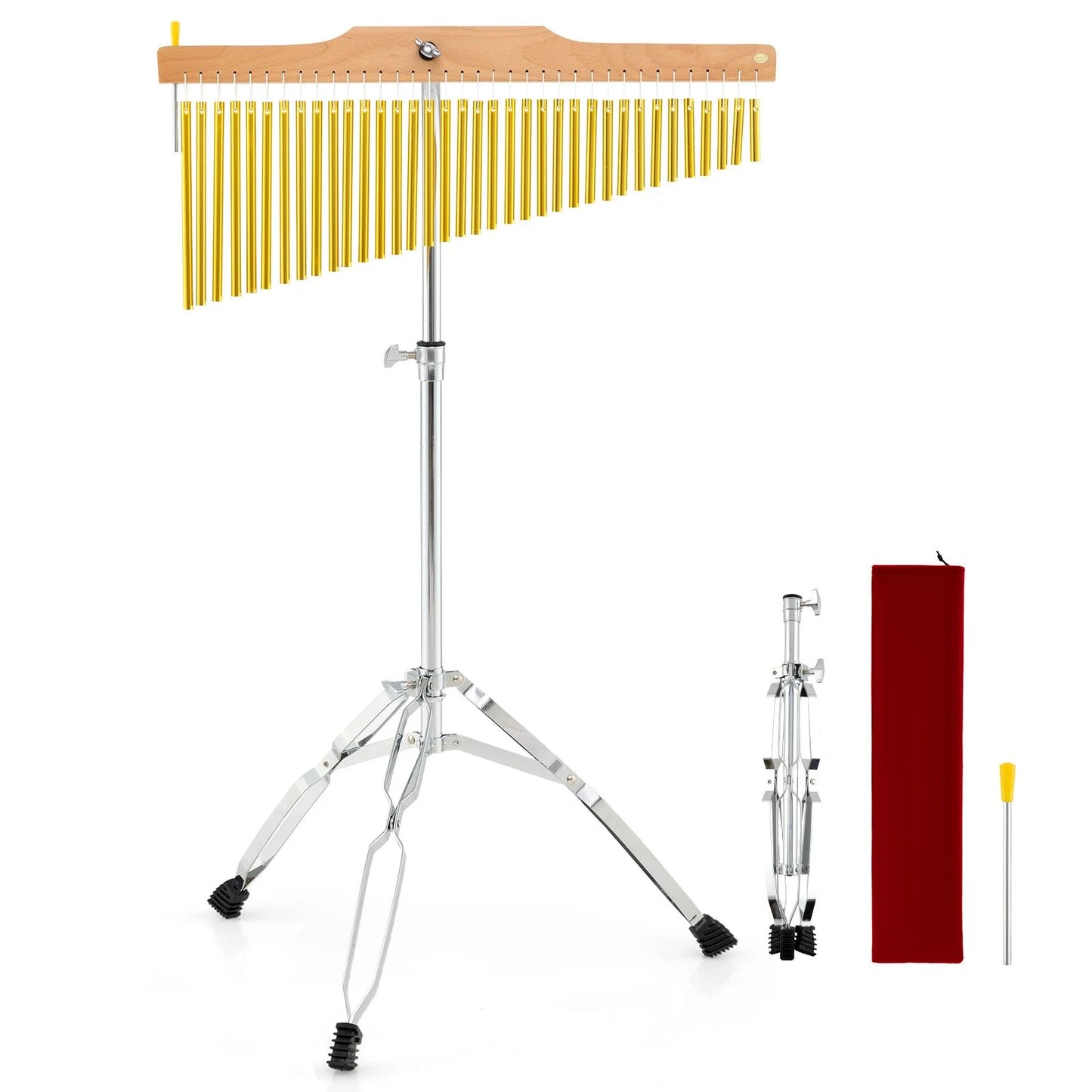 36-Bar Chimes Percussion Instrument with Portable Bag