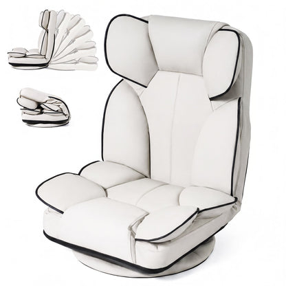360° Swivel Floor Gaming Chair Bed, 6 Adjustable Positions