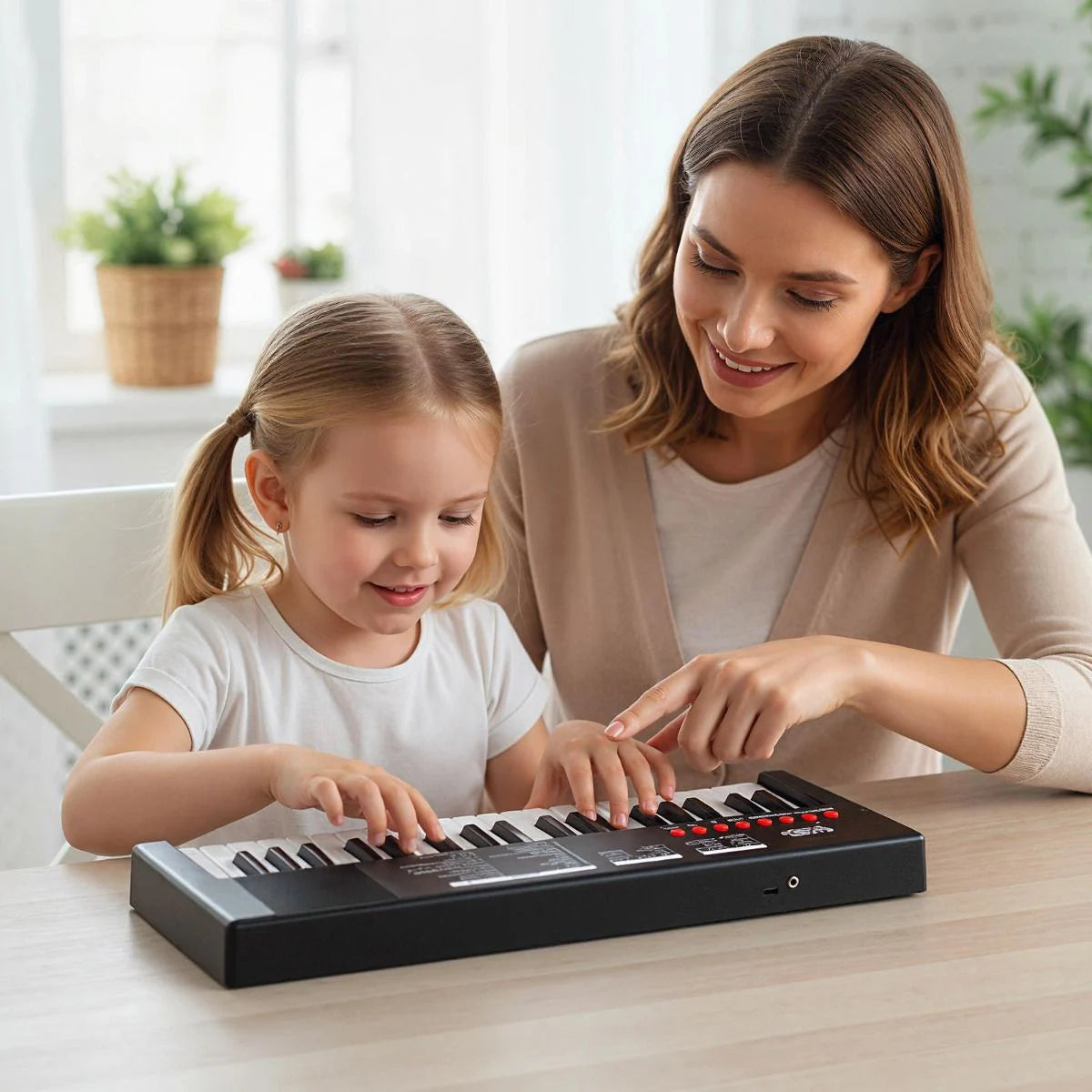37 Keys Kids Piano Keyboard with Microphone Portable Electric Piano for Toddlers