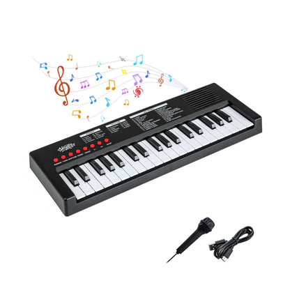37 Keys Kids Piano Keyboard with Microphone Portable Electric Piano for Toddlers