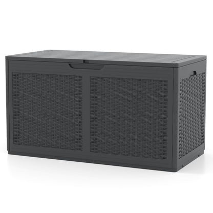 380L Resin Deck Box with Lockable Lid and Wheels