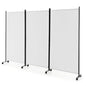 3-Panel Folding Room Divider with Wheels for Living Room Bedroom