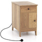 End Table with Charging Station USB Ports and Outlets