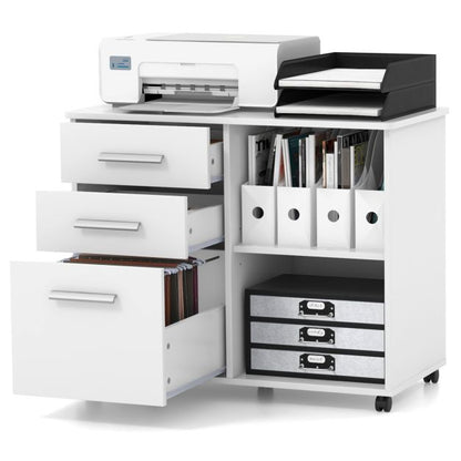 3-Drawer File Cabinet with Hanging Bars for Letter Size Documents