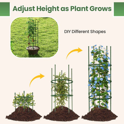 3 Pack Adjustable Tomato Cage Trellis for Climbing Plants Vines Flowers Vegetables