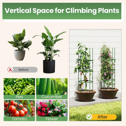 3 Pack Adjustable Tomato Cage Trellis for Climbing Plants Vines Flowers Vegetables