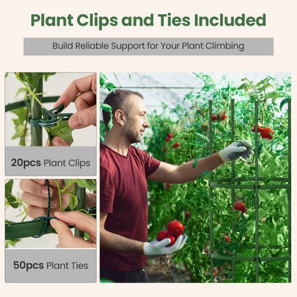 3 Pack Adjustable Tomato Cage Trellis for Climbing Plants Vines Flowers Vegetables