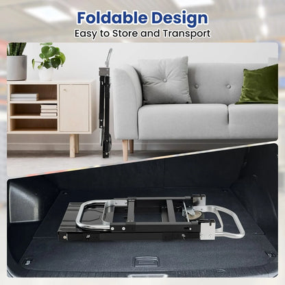 3 in 1 Convertible Hand Truck Heavy Duty Folding Trolley with Retractable Handle and Adjustable Length