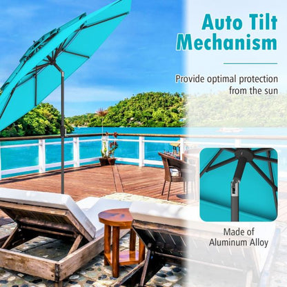 296cm 3 Tier Outdoor Umbrella