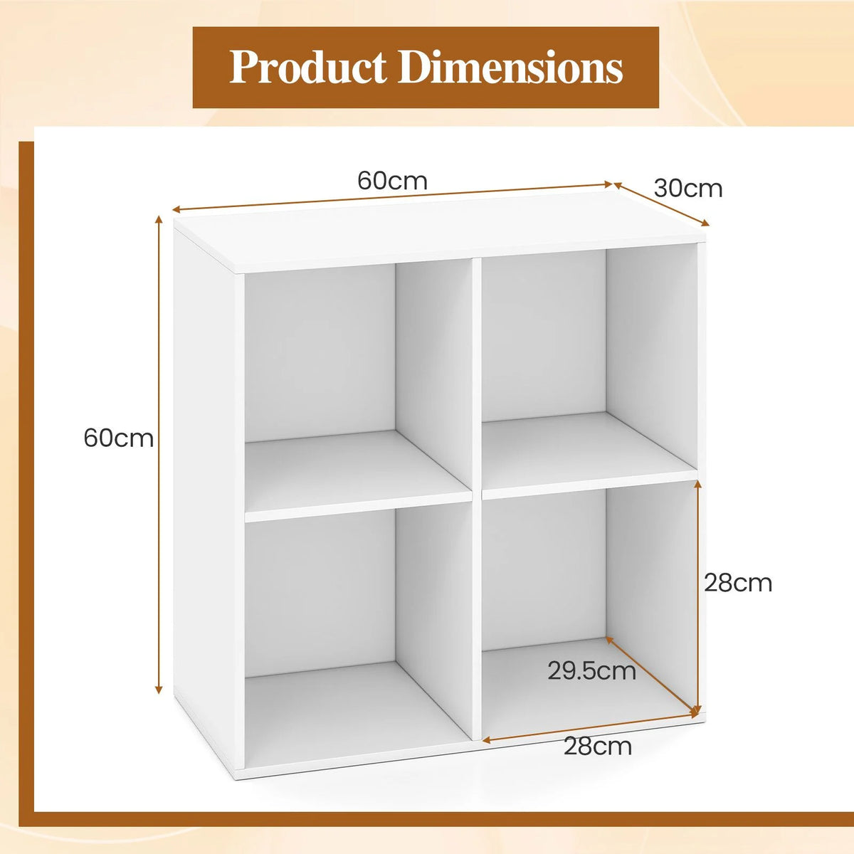 3/4/6/9-cube Bookcase, Space-Saving