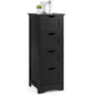 4 Drawers Bathroom Floor Cabinet with Curved Handle