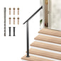 3 Step Heavy-Duty Adjustable Galvanized Steel Railing with Installation Kit for Concrete