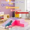 4-Piece Climb and Crawl Foam Block Play Set for Infant Baby