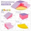 4-Piece Climb and Crawl Foam Block Play Set for Infant Baby