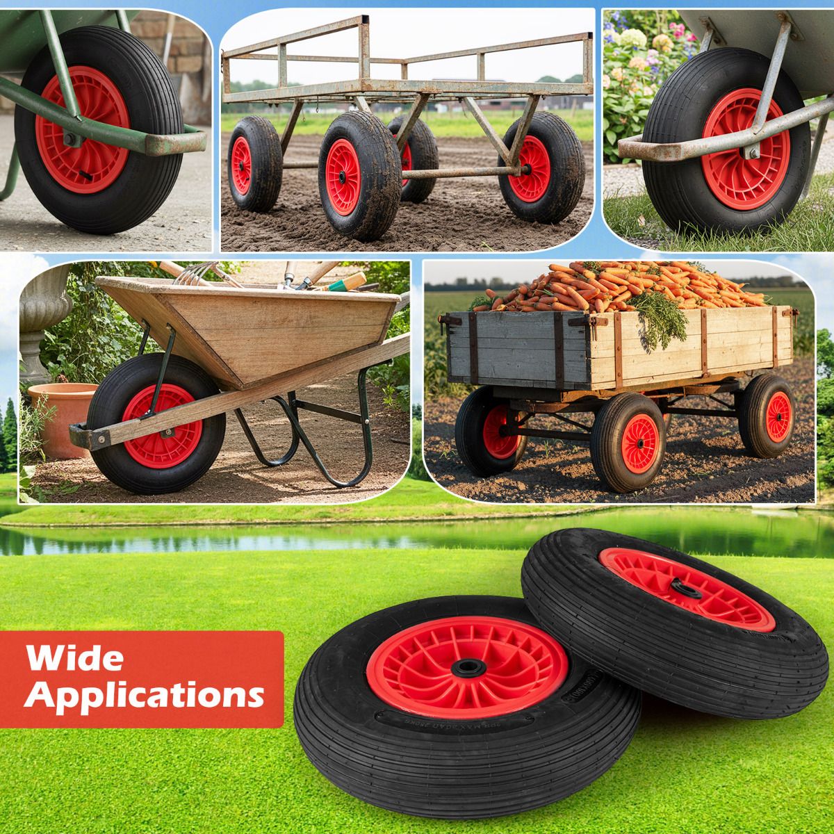 4.80/4.00-8 Wheelbarrow Tire and Wheel Pneumatic Tire