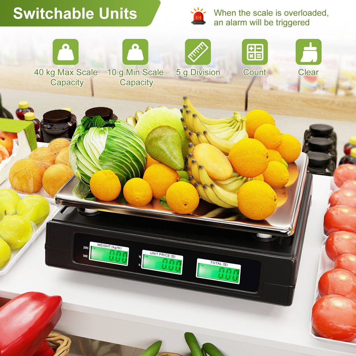 40kg Price Computing Scale with Counting Function