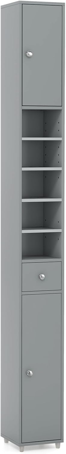 180CM Tall Freestanding Bathroom Cabinet with 2 Doors and 1 Drawer