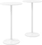 2-in-1 Bar Table Set of 2 with Detachable Pole & Metal Base