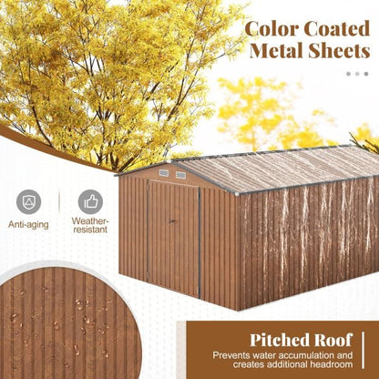 426 cm x 300 cm Outdoor Storage Shed Large Garden Tool House