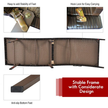2PCS Folding Chaise Lounge Double-sided Cushioned