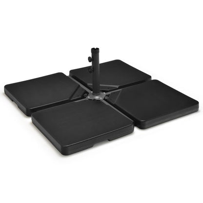 4 Pieces Portable Square Outdoor Umbrella Base with Handle