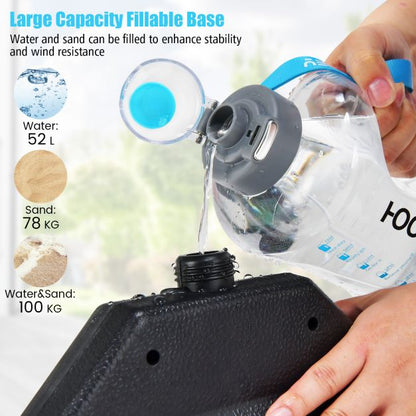 4 Pieces Portable Square Outdoor Umbrella Base with Handle
