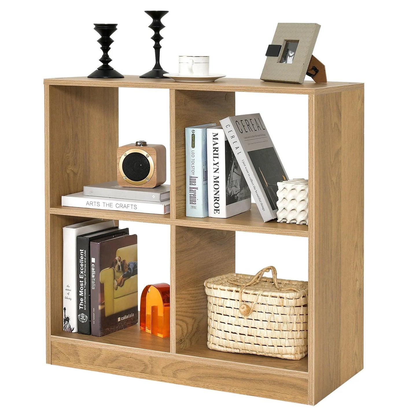 4-cube Wooden Storage Cabinet with Anti-Toppling Device
