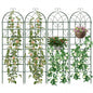 GiantexUK 180/220x50cm Garden Trellis, 6ft/7.2ft Tall Galvanized Metal Fence Climbing Plants Support Frame