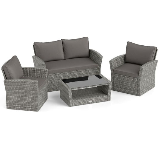 4 Piece Patio Conversation Seat