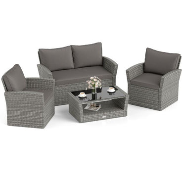 4 Piece Patio Conversation Seat