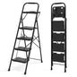 Heavy-Duty Metal 4 Step Ladder with Anti-Slip Wide Pedals
