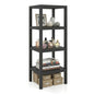 4-Tier Plastic Storage Shelf Freestanding Utility Rack