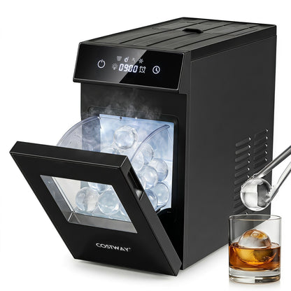 5 cm Ice Ball Maker with Self-Cleaning and 8H Timer for Whiskey Bourbon