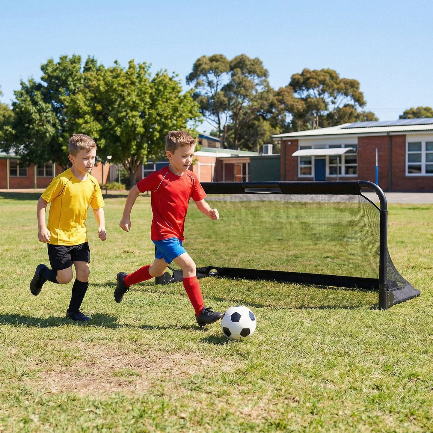 3 x 2 /5 x 3 FT Foldable Soccer Goal for Kids with Net and Ground Stakes
